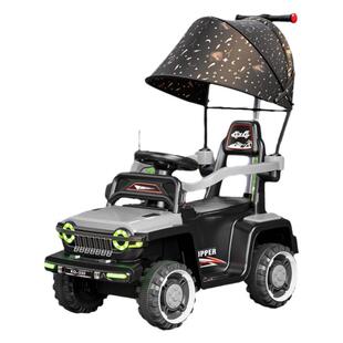 儿童电动车四轮滑行车可遥控越野沙滩车可手推遮阳蓬宝宝玩具车