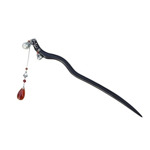 {春华秋实 柿柿如意} 999足银柿子新年中式礼物南红玛瑙檀木发簪