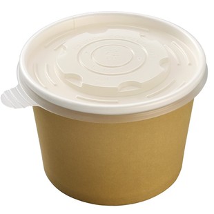 商吉牛卡纸碗稀饭打包碗粥碗一次性早餐汤碗小吃餐盒外卖碗带盖子