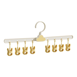 婴儿夹袜子晾晒架可折叠婴儿晒袜子内裤多夹子晾衣架折叠衣柜