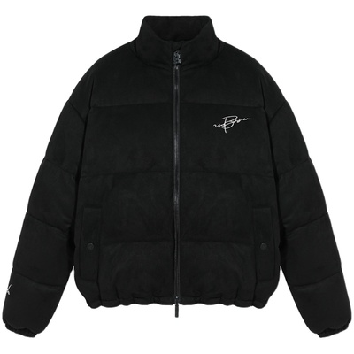 BJHG设计感立领白鸭绒刺绣羽绒服