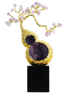 紫水晶葫芦福禄招财装饰摆件