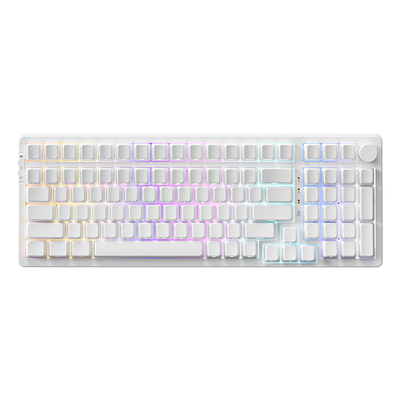 黑爵AK992纯白无线三模机械键盘