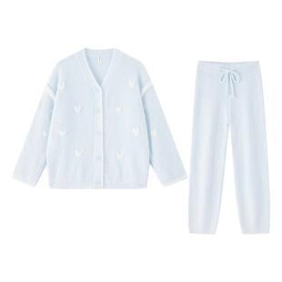 半边绒睡衣女款2026新款冬高级感加绒加厚冬季珊瑚绒家居服秋冬厚