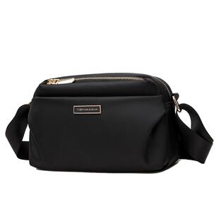 帆布包包女2024新款牛津布单肩斜挎包轻便百搭中年妈妈包尼龙小包