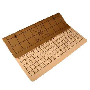 皮革棋盘中国象棋盘围棋盘五子棋军棋皮革盘可折叠便携双面