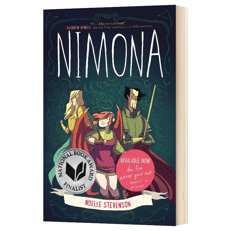 Nimona 尼莫娜 纽约时报畅销书 全彩漫画 科幻小说 幽默搞笑 极具颠覆性 7-9岁 英语课外读物 英文原版进口儿童图书