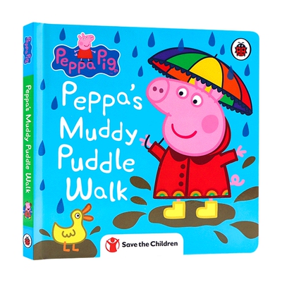 英文原版 Peppa Pig Peppa’s Muddy Puddle Walk 小猪佩奇 泥泞的水坑之路 纸板书 英文版 进口英语原版书籍儿童图书