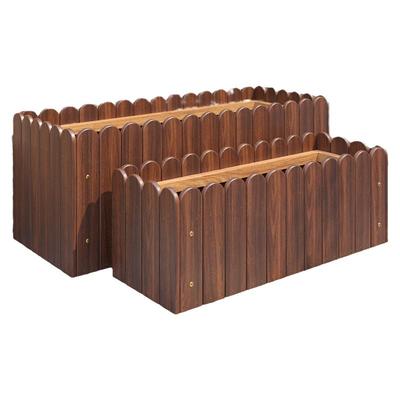 【送货上门】碳化防腐木花箱