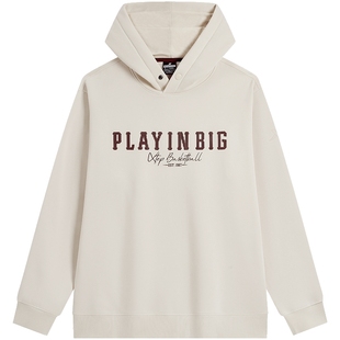 特步连帽卫衣男2025春秋新款休闲潮流男装刺绣连帽男子运动上衣