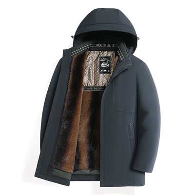 中老年爸爸装鹅绒羽绒服保暖外套