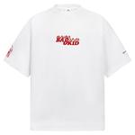 亿万少年BUFU美式小火苗刺绣字母短袖T恤男女夏季情侣宽松半袖tee