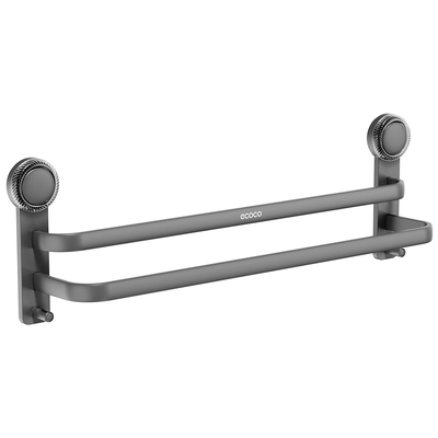 ecoco毛巾架卫生间免打孔吸盘式毛巾置物架一体浴室厕所毛巾挂杆