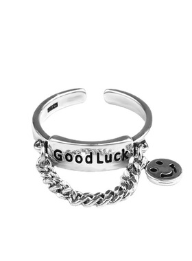 男女复古做旧开口可调节戒指指环