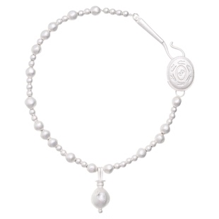 PUPILCASKET 恒定手链  925纯银串珠手链高级磨砂不规则肌理