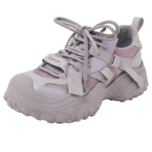 康莉商场同款今年流行的老爹鞋女款厚底休闲鞋子增高板鞋