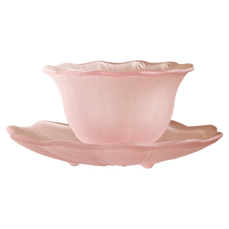 高颜值花口玻璃耐热品茗杯