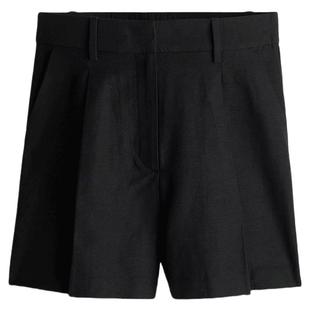 HM女装西装裤夏季潮流舒适时尚通勤亚麻混纺休闲短裤1259174