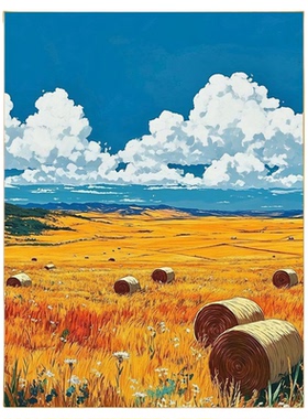 大兴安岭秋景数字油画DIY涂色