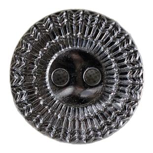 18mm一颗价英国Textile Garden光亮白金般的银色磨砂纹理金属纽扣