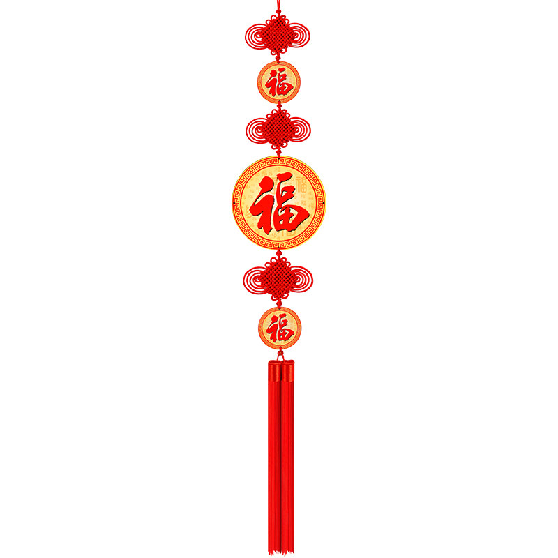 桃木大号中国结福字春节挂饰