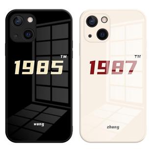 个性年份定制适用苹果17系列手机壳diy情侣16plus玻璃iphone15promax任意14机型nova14姓氏华为pura80小米15