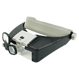 头戴式放大镜带灯高清电子维修手表专用高倍老花眼便携式扩大镜子