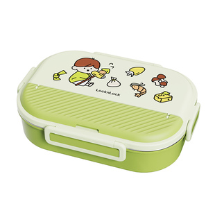 乐扣乐扣儿童饭盒小学生上学专用餐盒不锈钢一年级便当盒保温餐盘