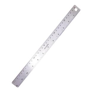 科灵钢直尺15/20/30cm圆角不锈钢尺子加厚绘图测量工具木工小钢尺