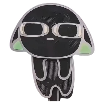 可爱呆萌罗小黑钥匙扣挂件