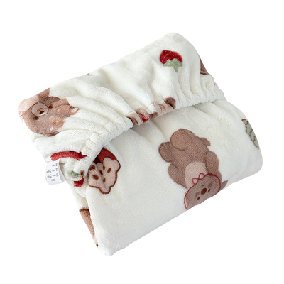 加厚牛奶绒床笠细腻A类可机洗