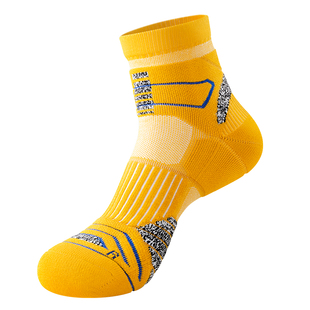 专业跑步马拉松袜子男款秋冬季中筒加厚毛巾底防滑运动防臭袜篮球