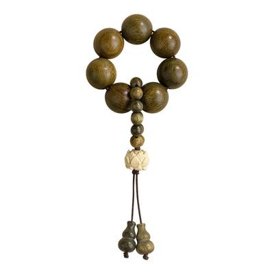 五台山天然老料绿檀木手串沉水级