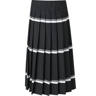 VVNK JANE PLUS春季新品羊毛混纺学院感百褶半身裙女J310750009A