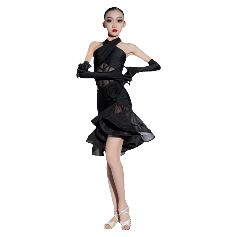 女童拉丁比赛舞蹈服考级