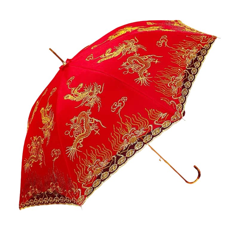 新娘伞中式高档婚庆红伞遮风挡雨