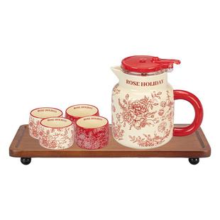 摩登主妇玫瑰假日茶具2026新款新婚结婚订婚礼物乔迁新居杯子套装