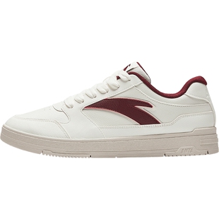 安踏男鞋板鞋男款2025新款冬季棕色男士休闲鞋薄底舒适运动鞋子男