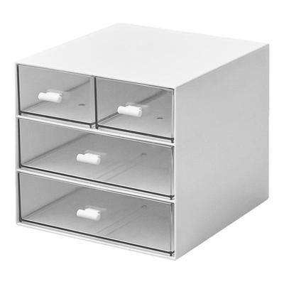 透明抽屉式桌面收纳盒文具化妆品