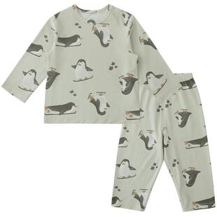 儿童家居服春季男童内衣套装女童四季款莫代尔婴幼儿衣服宝宝睡衣