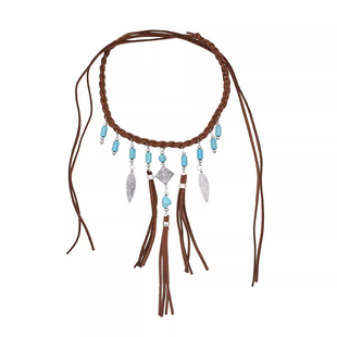 非洲项链印第安人复古配饰cos野人道具民族风流苏颈链小众饰品