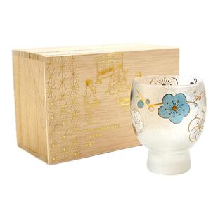 ADERIA樱花清酒对杯桔梗镶金手工四季茶杯玻璃杯生日结婚乔迁礼物