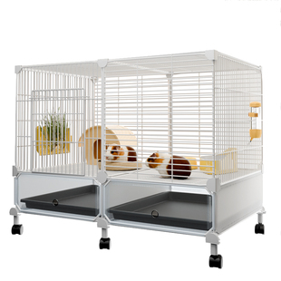 荷兰猪豚鼠笼子大空间笼子专用兔笼豚鼠笼子自动清粪家用豪华别墅