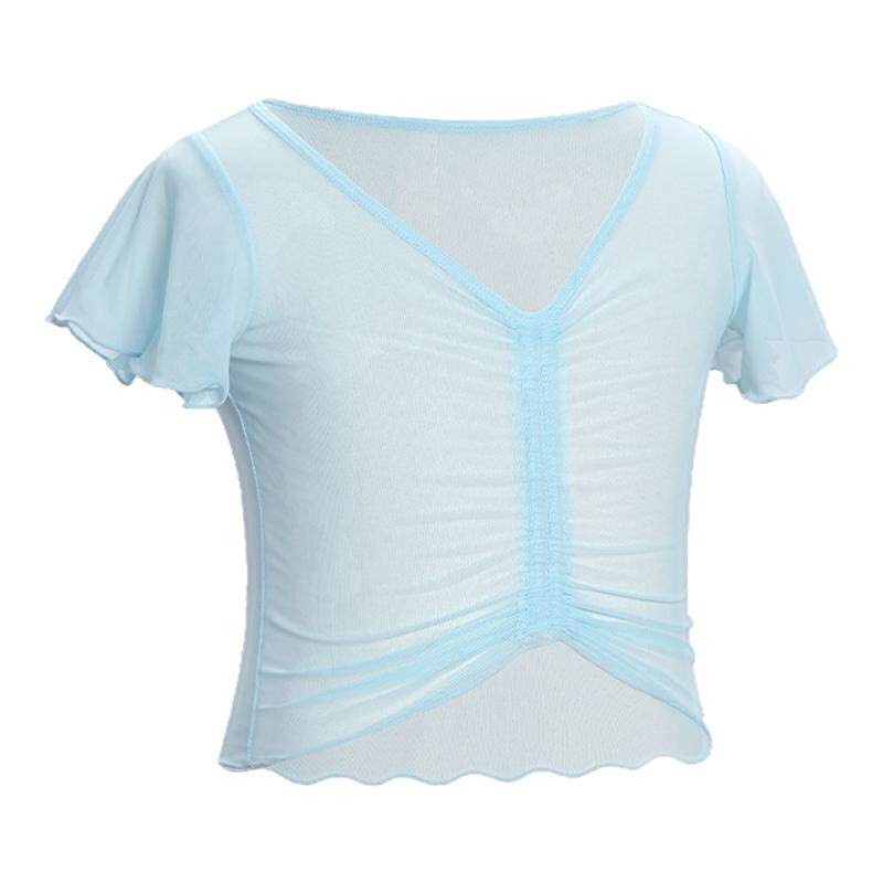 艾舞戈儿童舞蹈服纱衣披肩上衣秋季网纱罩衫外搭女童古典舞练功服