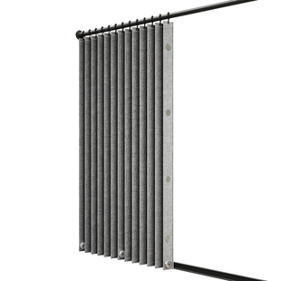 卫生间折叠隐形浴帘高档免打孔浴室干湿分离隔断帘洗澡遮挡帘淋浴