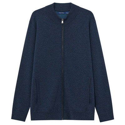 诺帝卡羊毛混纺保暖毛衣夹克