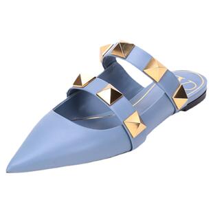 VALENTINO华伦天奴 女士超大铆钉穆勒鞋凉鞋WW2S0BK8 KET