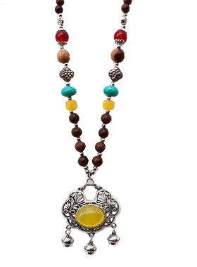 平安锁复古项链配饰女民族风长款