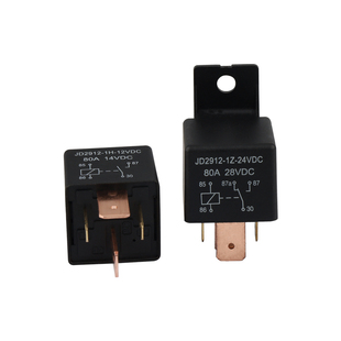 80A宽脚12V24v汽车继电器4脚5脚大灯空调油泵导航带插座继电器