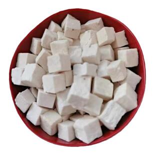 新货正宗老树湖南靖州白茯苓手工生切茯苓块茯苓丁自然晒干无硫